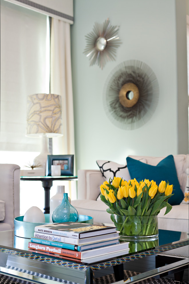 Tulip Table Base Living Room Contemporary with Area Rug Curtains Decorative