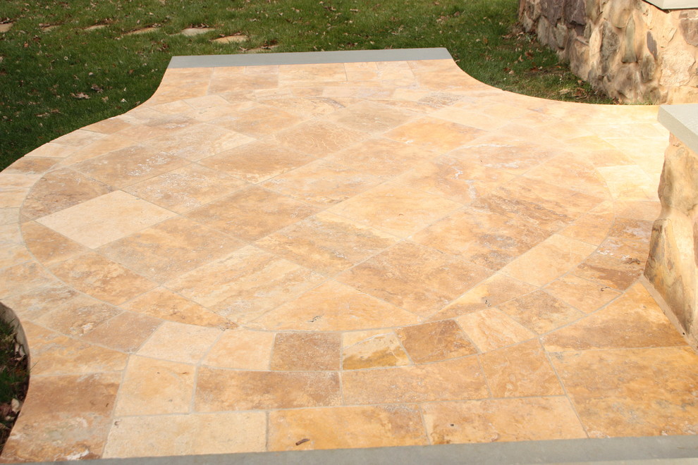 Tumbled Travertine Pavers Exterior Tropical with Gold Travertine Pavers Patio
