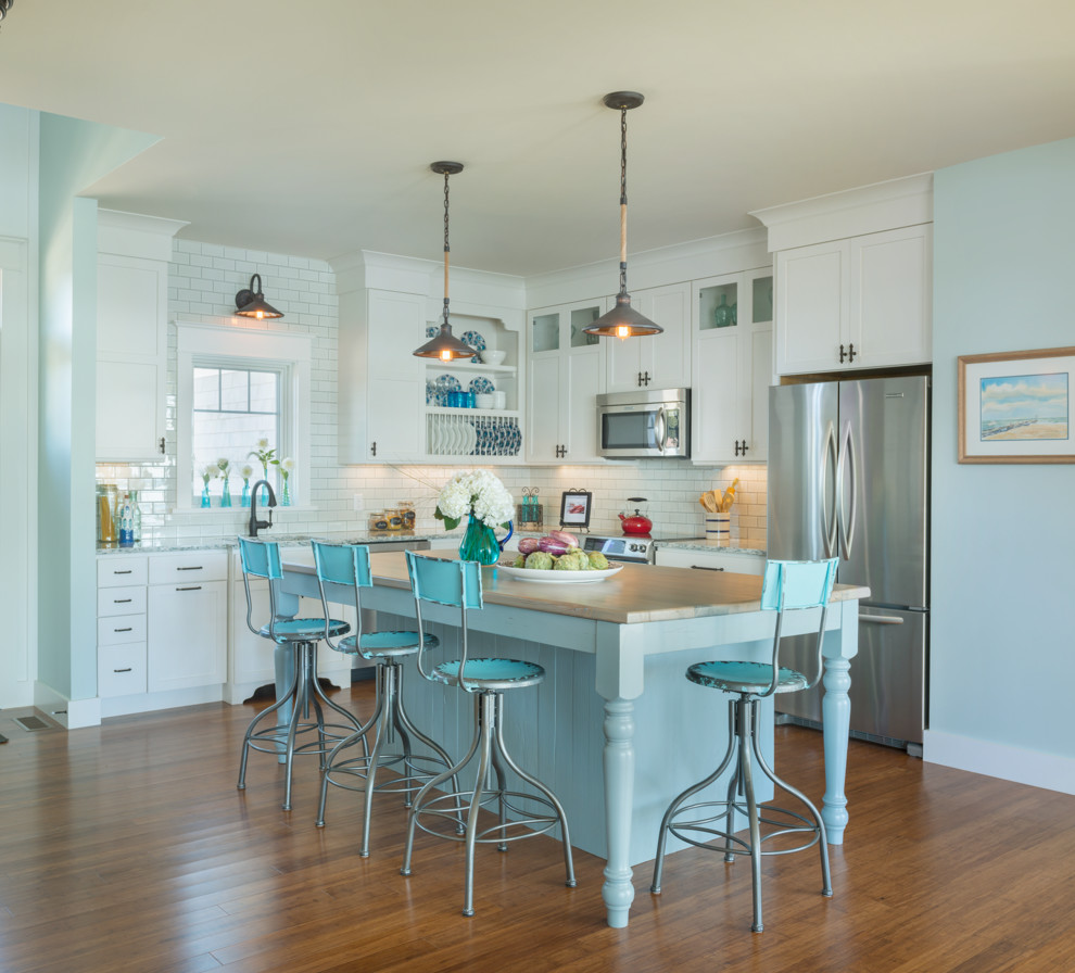 Turquoise Bar Stools Kitchen Beach with Bamboo Wood Flooring Barn
