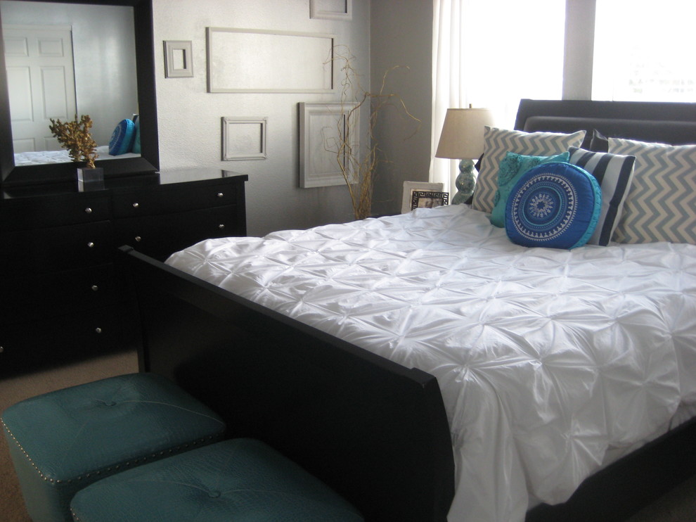 Turquoise Duvet Cover Bedroom Transitional with Chest of Drawers Decorative