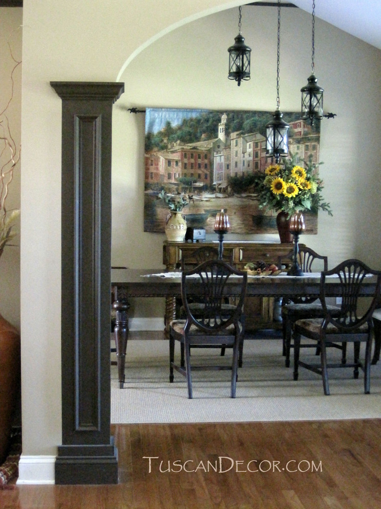 Tuscan Dining Room Dining Room Mediterranean with Columns Decorating Design Faux