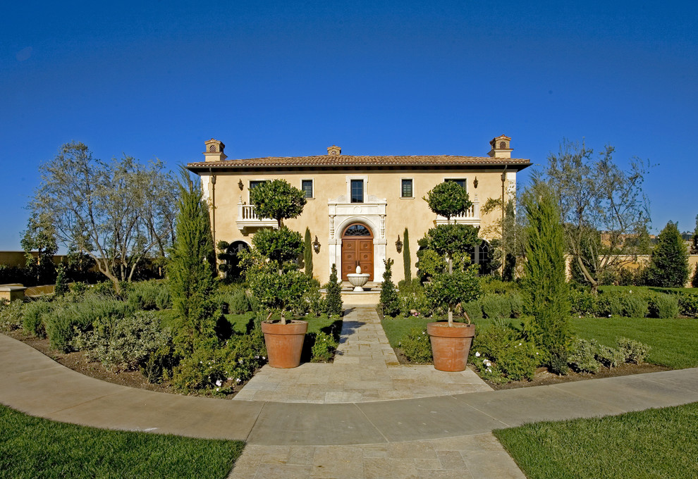 Tuscan Interior Design Landscape Mediterranean with Alle of Trees Container1