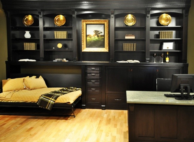 Twin Murphy Bed Home Office Traditional with None 