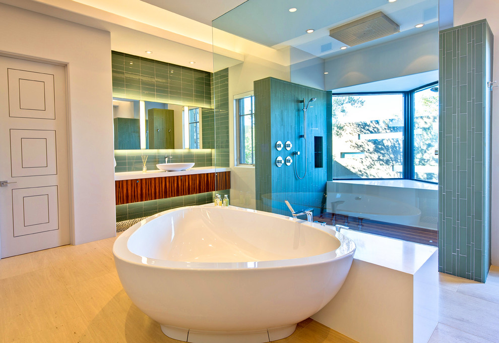 Two Person Bathtub Bathroom Contemporary with Bathtub Cove Lighting Floating