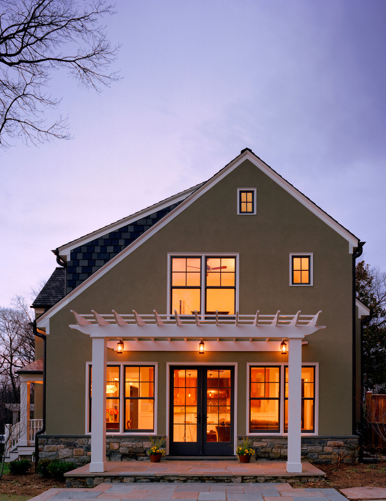 Two Post Pergola Exterior Contemporary with Copper Gutters Craftsman Stile