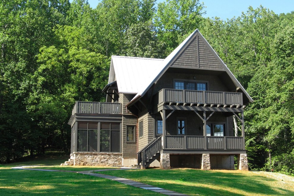 Two Story Decks Exterior Contemporary with Accessible Cedar Cottage Efficient