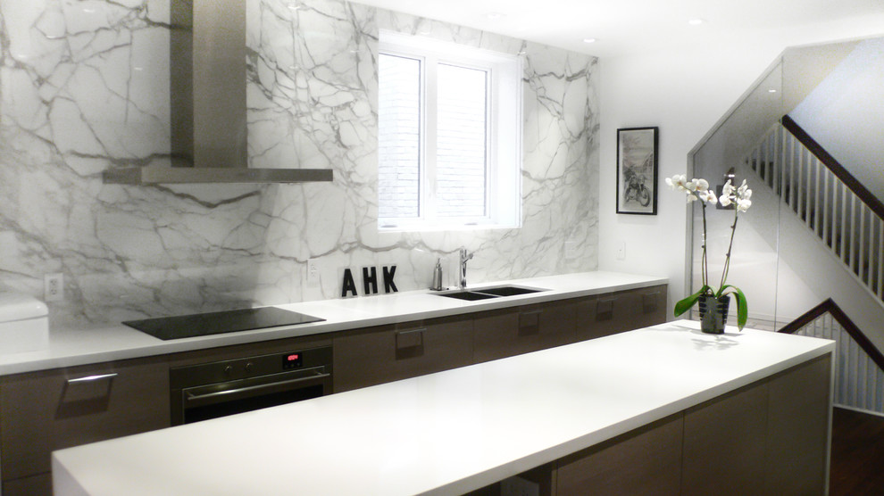 Types of Marble Countertops Kitchen Contemporary with Calacatta Marble Cararra Cooktop