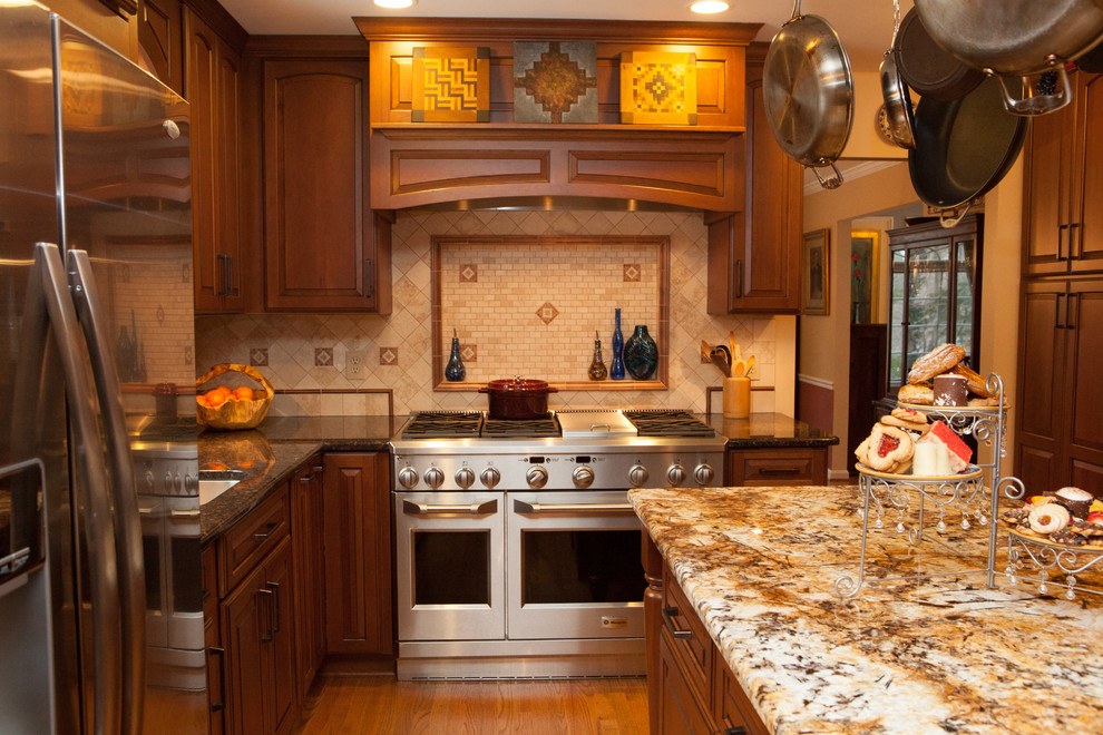 Types of Marble Countertops Kitchen Traditional with Bonnie Peet Bookcase Cherry