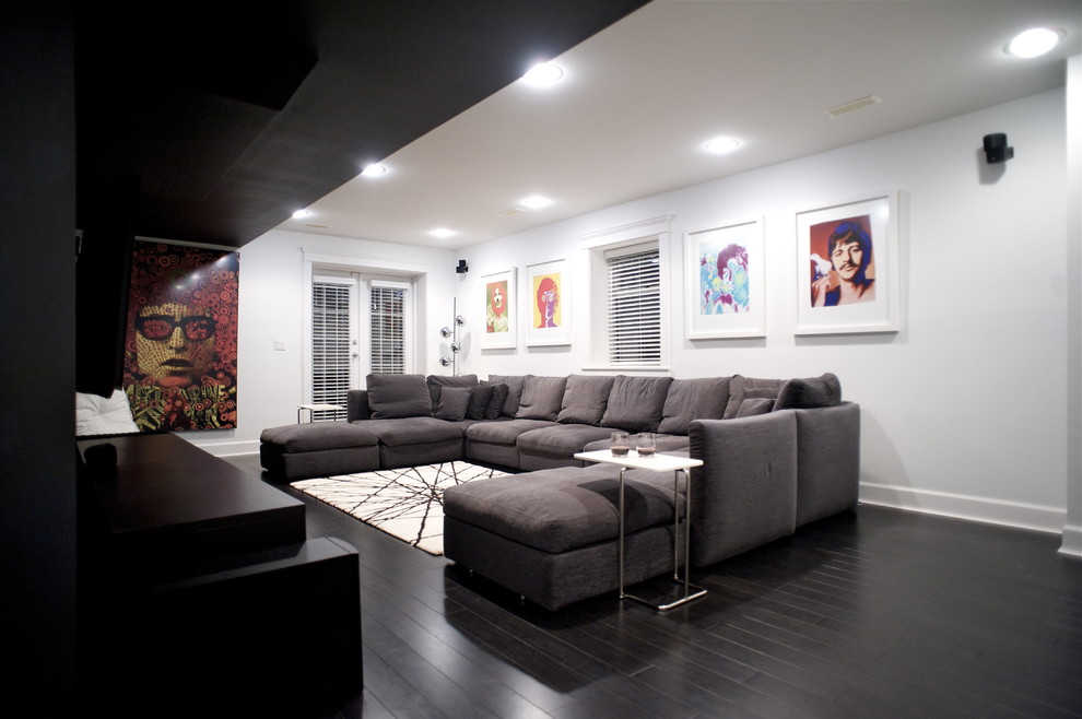 U Shaped Sectional Sofa Home Theater Modern with Media Room Theatre Room1