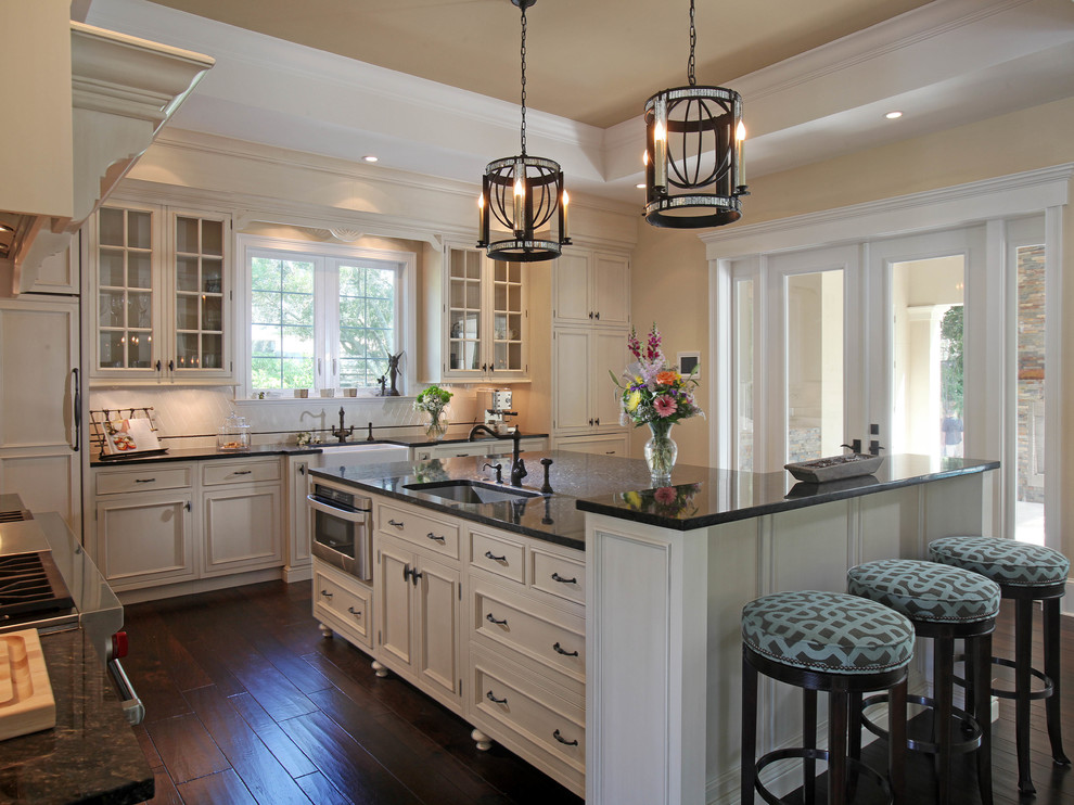Uba Tuba Granite Kitchen Traditional with Barstools Ceiling Lights Crown