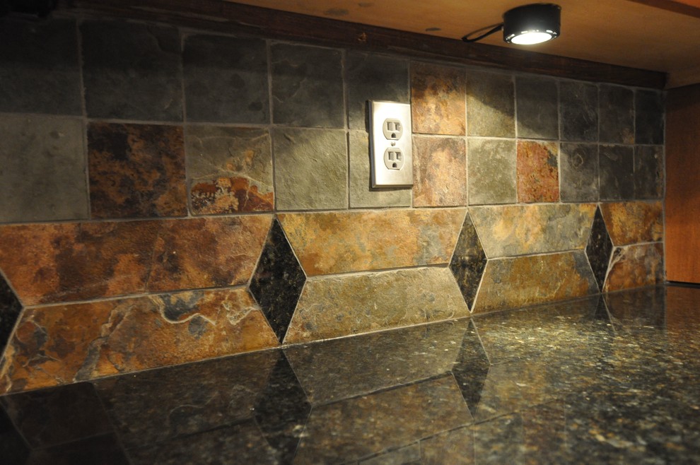 Uba Tuba Granite Countertops Spaces Eclectic with Backsplash Counter Counters Countertop