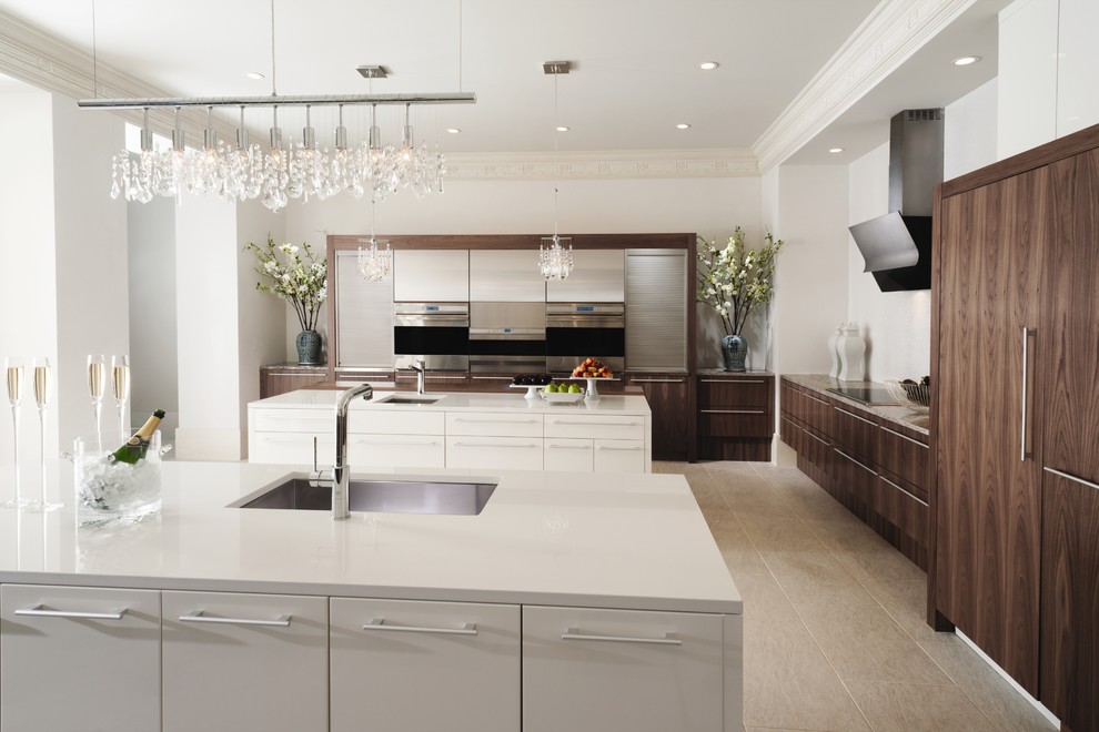 Ultra Modern Furniture Kitchen Contemporary with Appliance Garage Cabinet Front