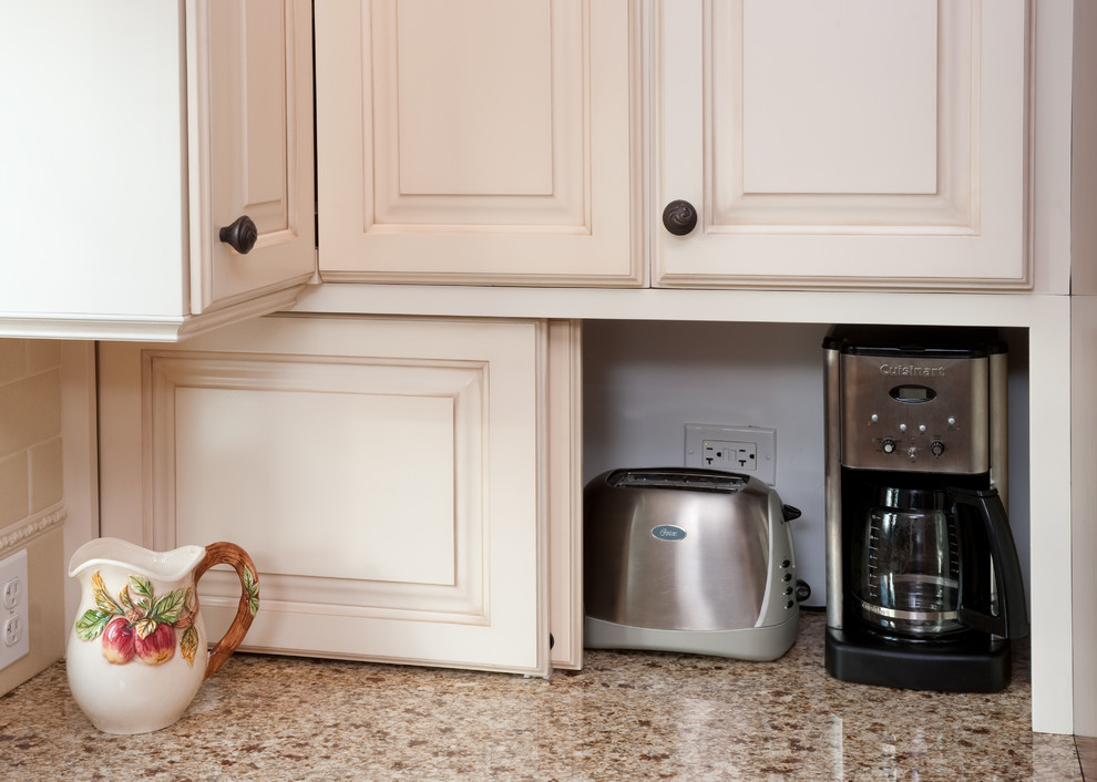 Under Cabinet Appliances Kitchen Traditional with Granite Countertop Kitchen Organization