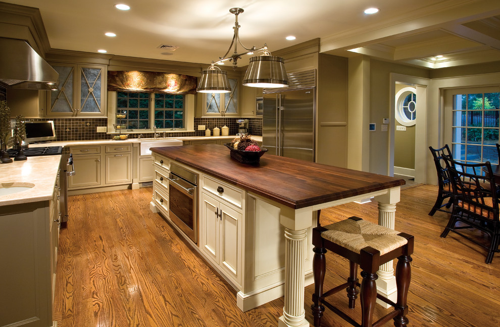 Under Counter Oven Kitchen Traditional with None 