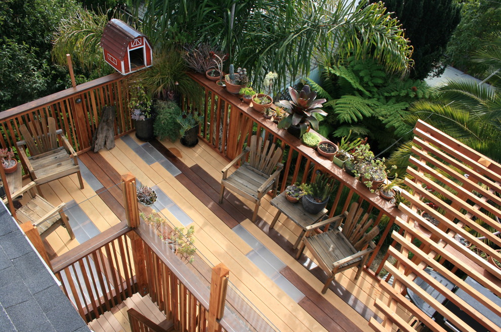 Under Deck Lighting Deck Contemporary with Balcony Banister Cactus Container