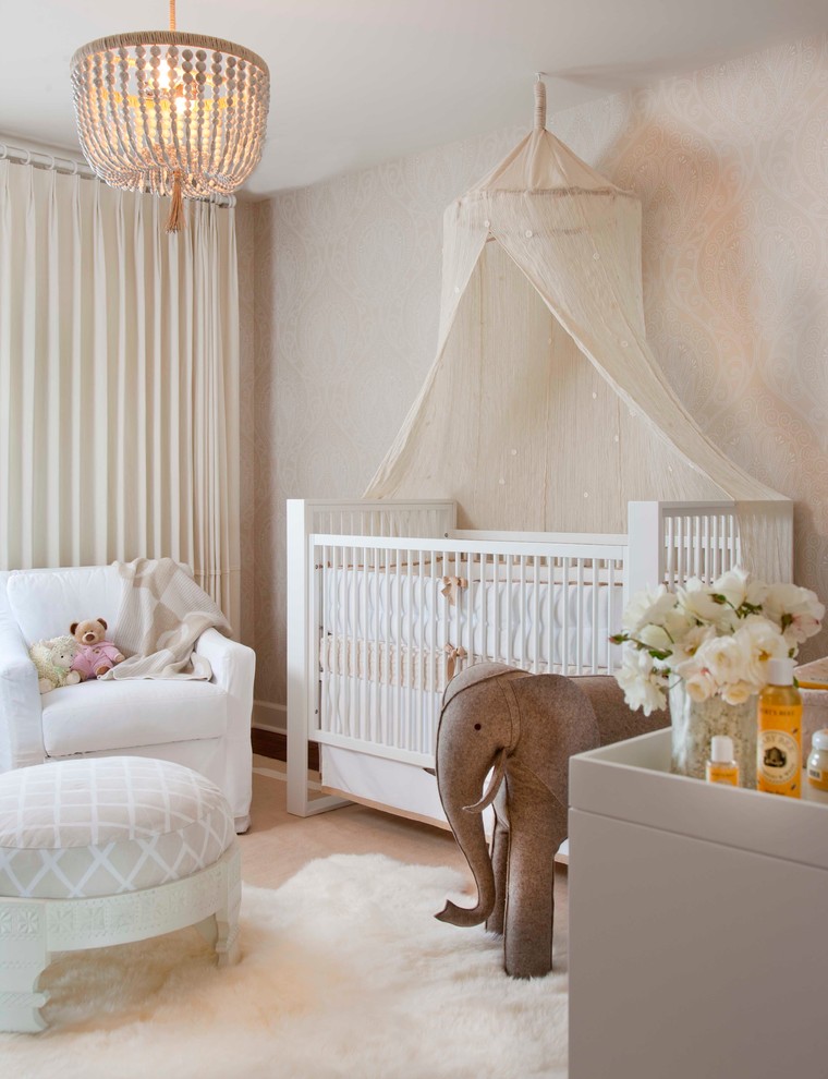 Unique Baby Cribs Nursery Transitional with Baby Room Beaded Chandelier
