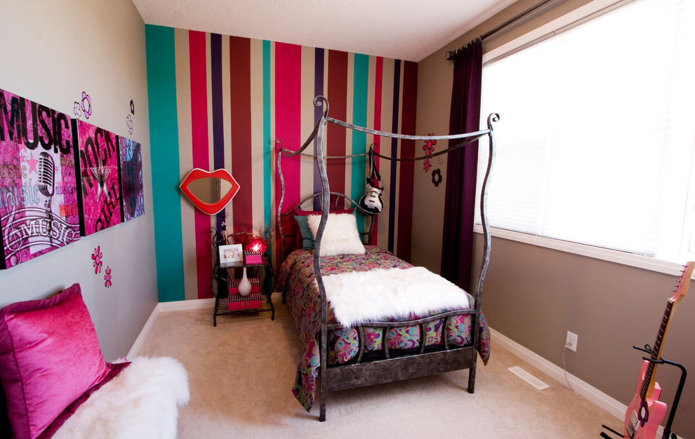 Unique Bed Frames Kids Modern with Accent Wall Bedroom Bedside