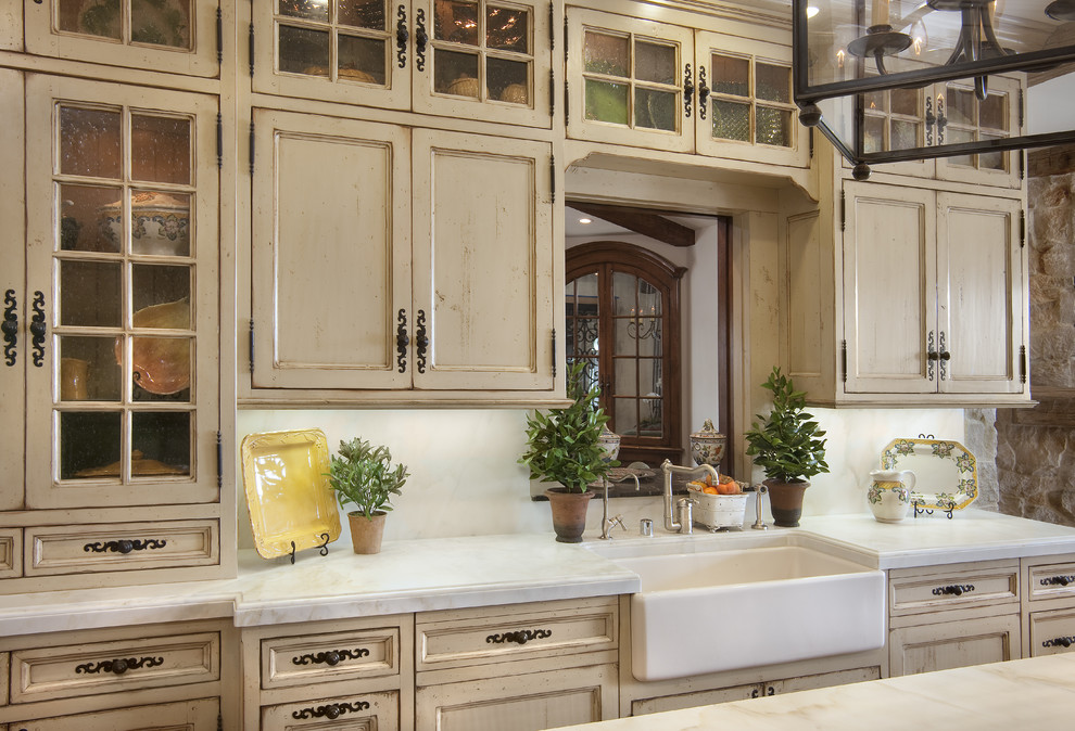 Unique Cabinet Knobs Kitchen Mediterranean with Apron Sink Distressed Finish