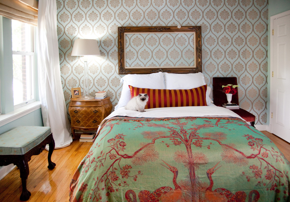 Unique Duvet Covers Bedroom Eclectic with Accent Wall Bedside Table