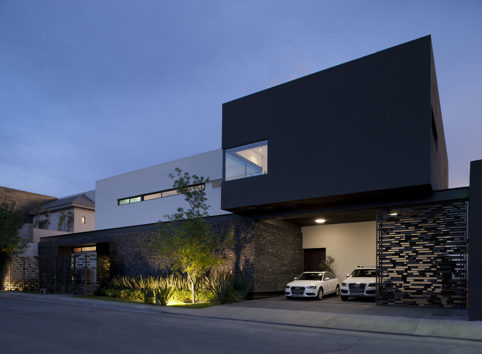 Unique Garage Doors Garage and Shed Contemporary with Black and White Exterior