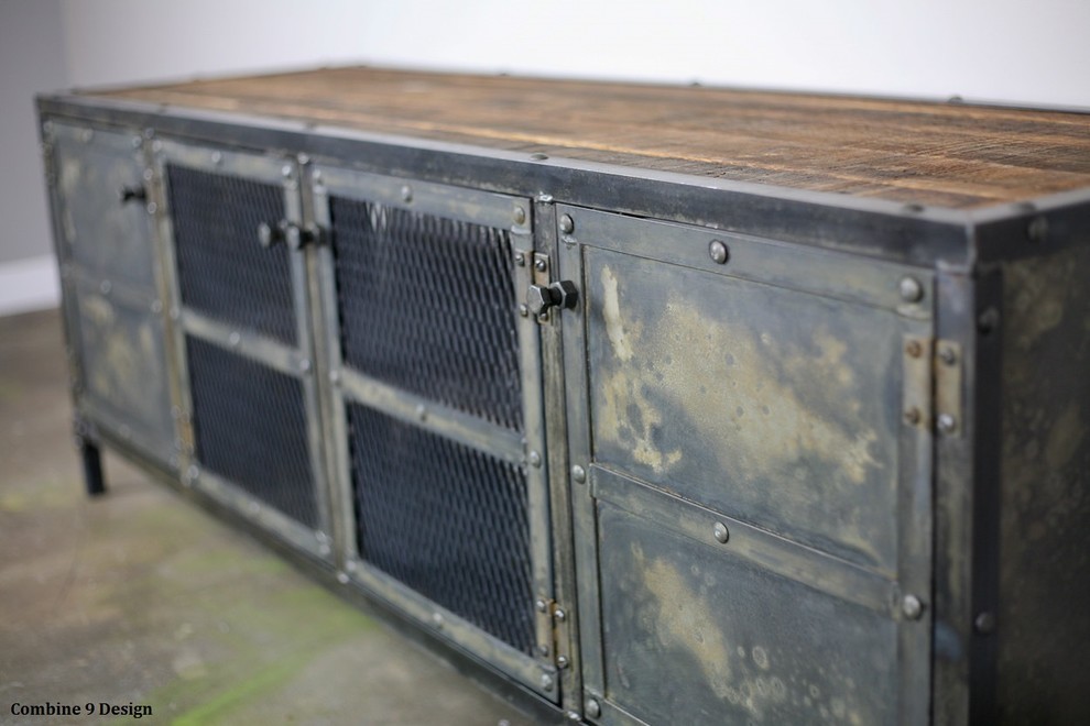 Unique Media Console Home Theater Industrial with Combine 9 Furniture Combine