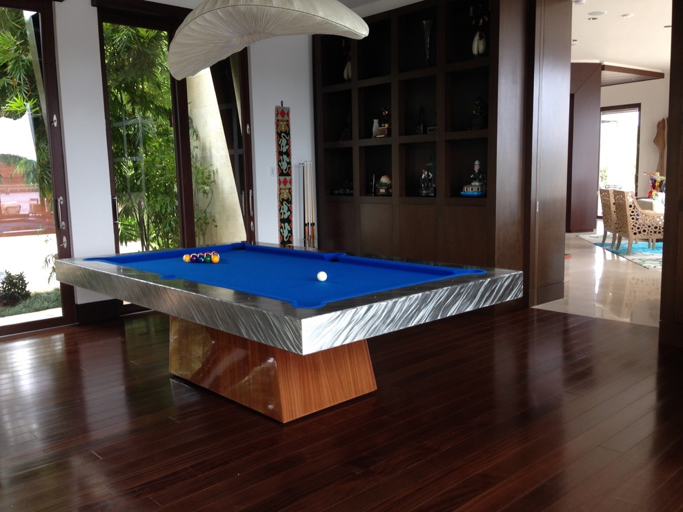 Unique Pool Tables Family Room Contemporary with Art Deco Pool Tables