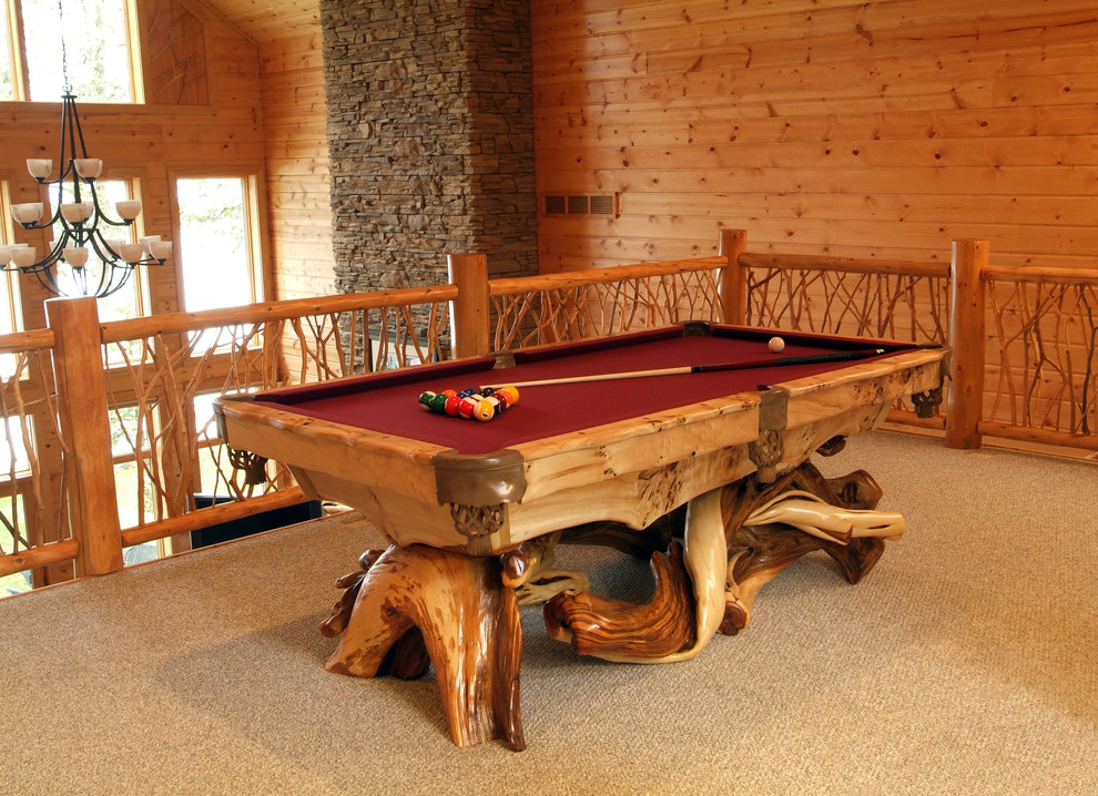 Unique Pool Tables Family Room Rustic with Custom Made Pool Tables
