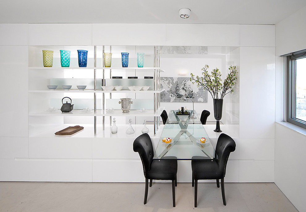 unique room dividers Dining Room Contemporary with black and white black