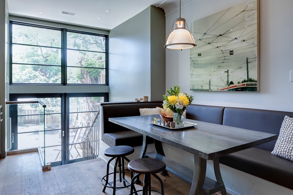 Upholstered Banquette Seating Dining Room Contemporary with Banquette Seating Built in Banquette