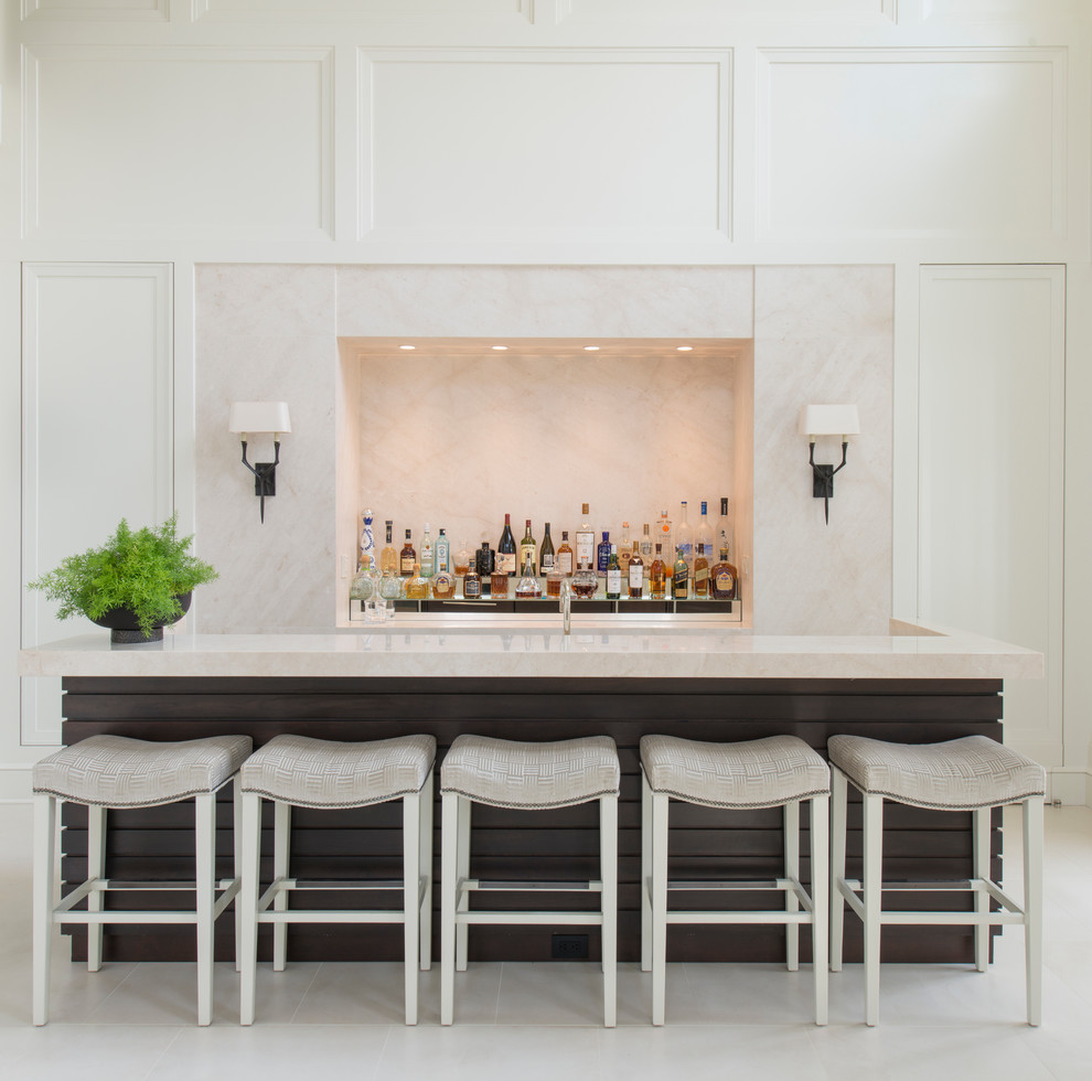 Upholstered Bar Stools Home Bar Traditional with Bar Chic Dark Wood