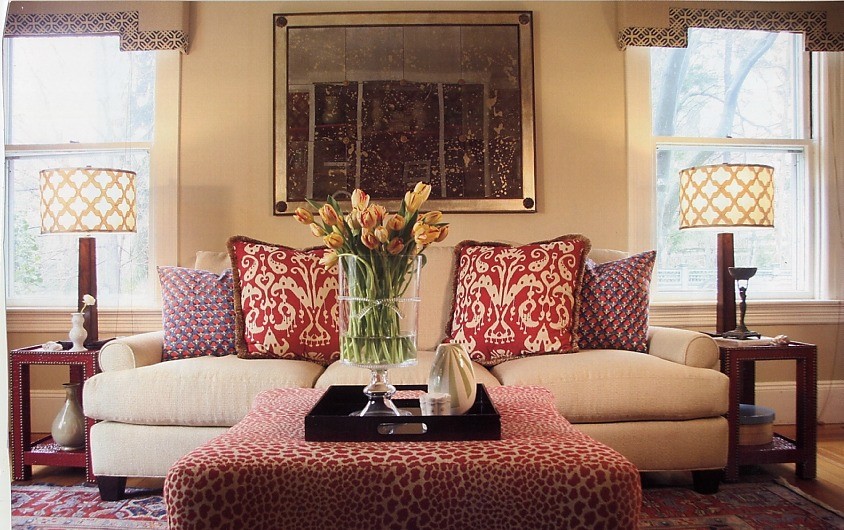 Upholstered Ottoman Coffee Table Family Room Eclectic with Croc Tables Beige With