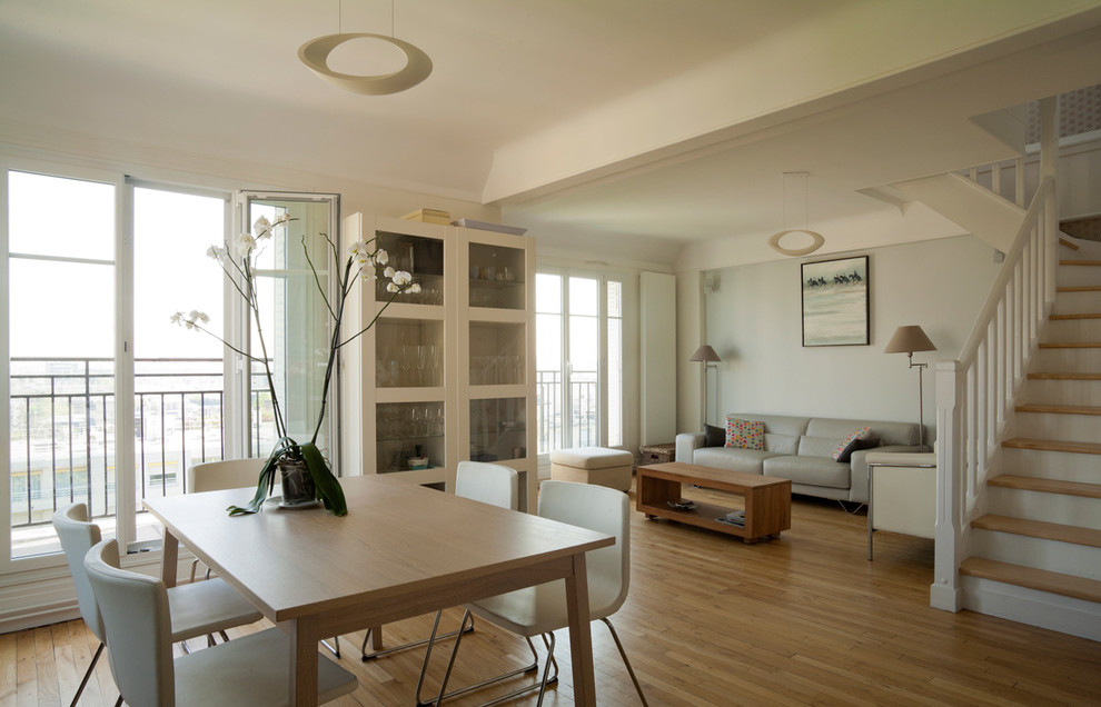 Urban Rustic Decor Dining Room Contemporary with Appartement Design Duplex Glass