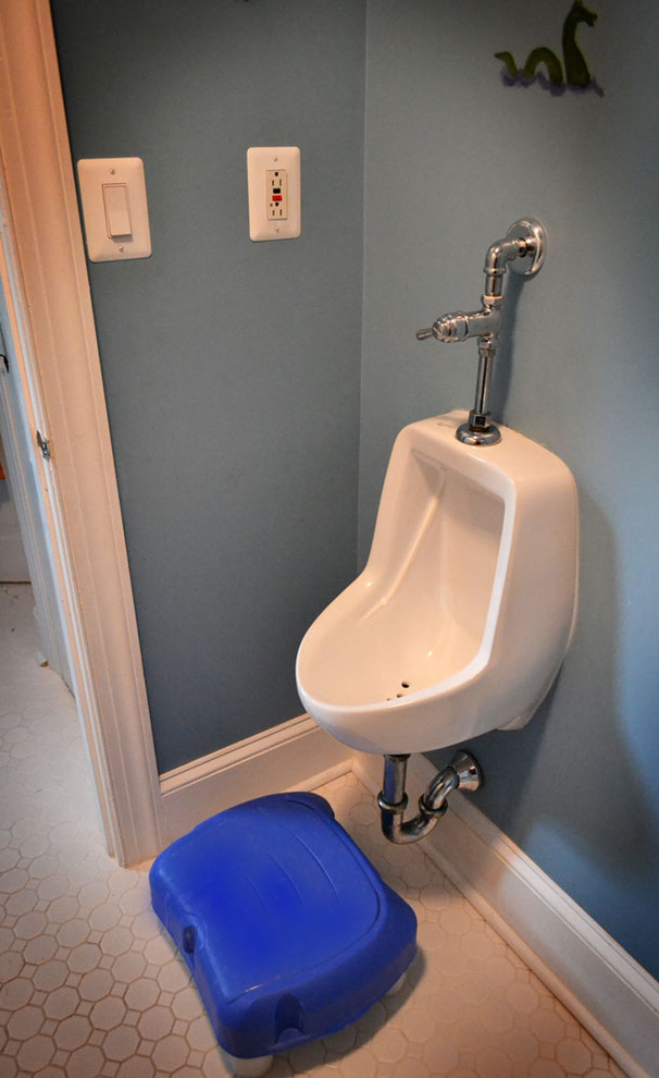 Urinal in Home Bathroom Traditional with None 