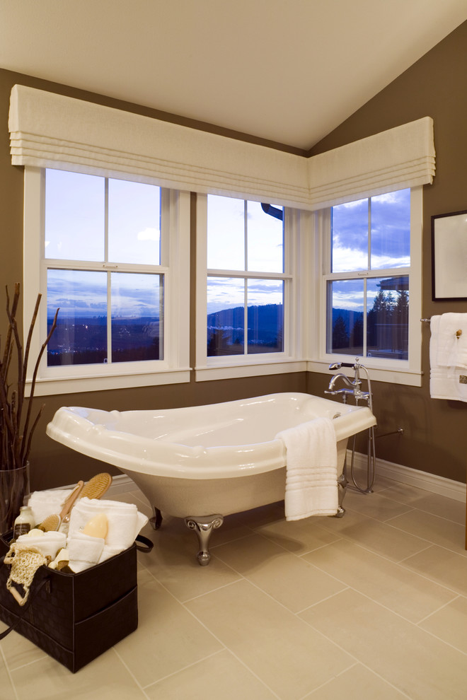 Valances for Large Windows Bathroom Contemporary with Angled Ceiling Basket Bath