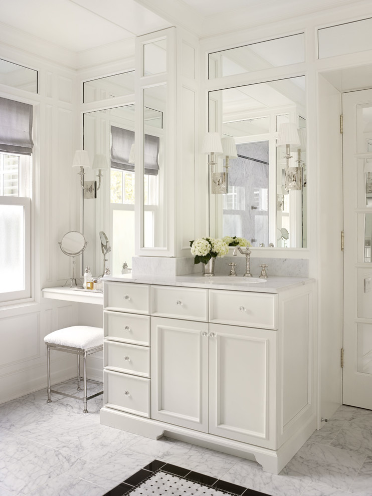 Vanities for Bathrooms Bathroom Traditional with Accent Floor Tile Upholstered