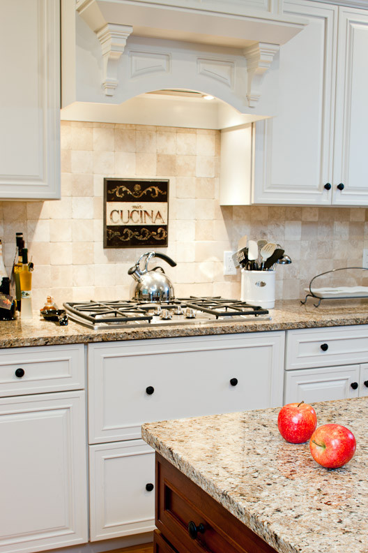 Venitian Gold Granite Kitchen Traditional with Cream Cabinets Granite Granite