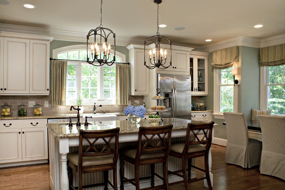 Venitian Gold Granite Kitchen Traditional with None 2