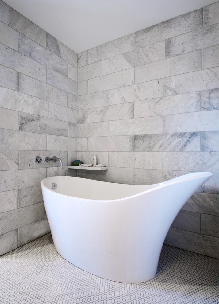 Victoria and Albert Tubs Bathroom Contemporary with Floating Shelf Freestanding Bath