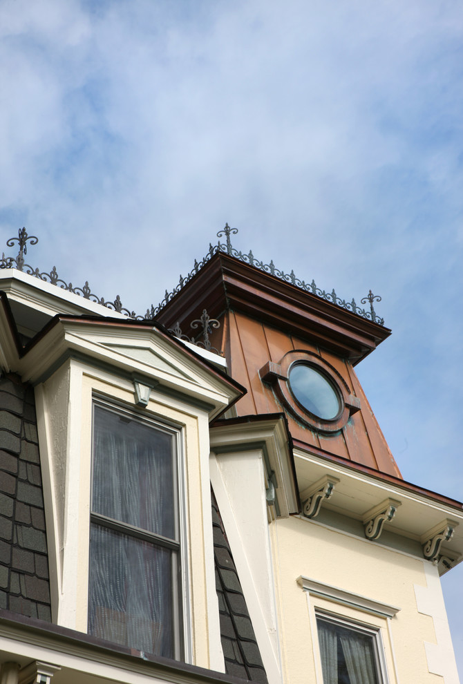 Victorian Bathroom Designs Exterior Traditional with Copper Turret Corbels Exterior