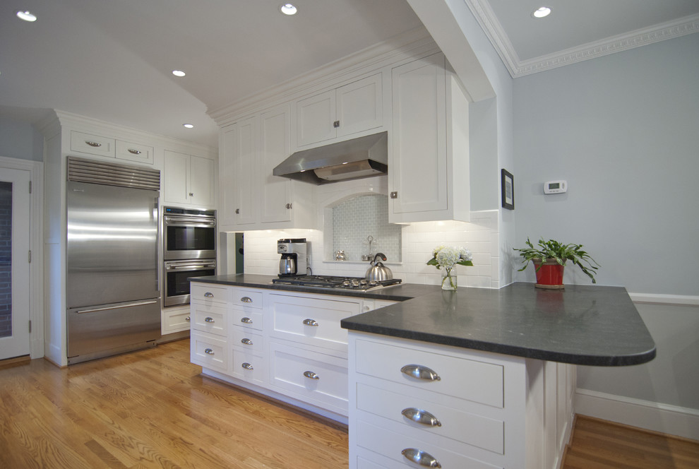 Virginia Mist Granite Kitchen Contemporary with None 5
