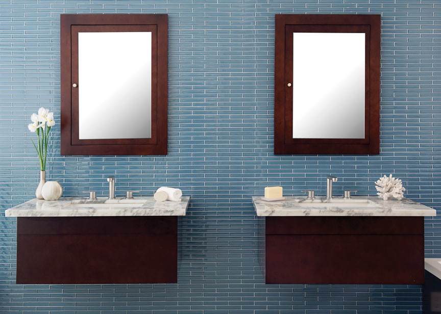 Walk in Closet Doors Bathroom Contemporary with Akdo Glass Mosaic 