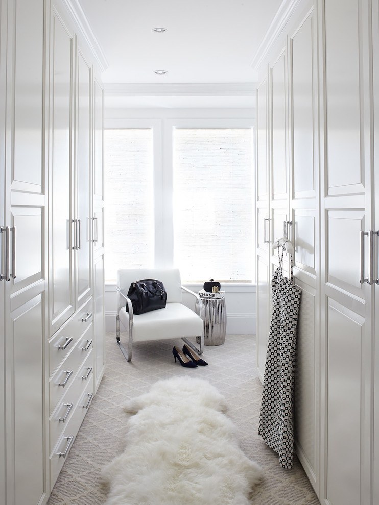 Walk in Closet Doors Closet Transitional with Bar Pulls Roman Shade