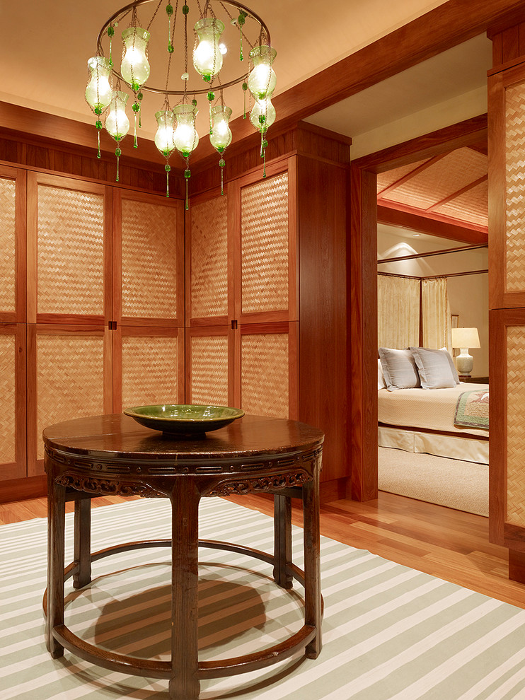Walk in Closet Doors Closet Tropical with Beige Bed Curtains Beige