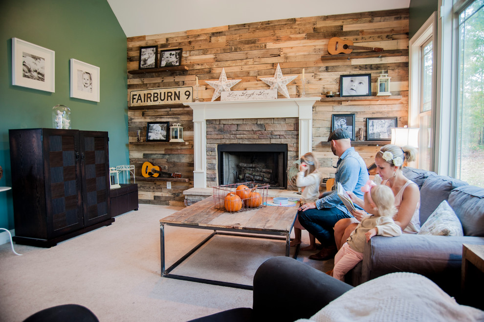 Wall Decoration Ideas Living Room Eclectic with Beige Carpet Fireplace Fireplace1