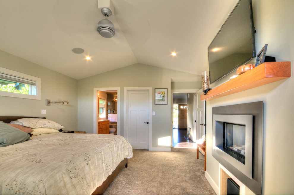 Wall Mount Gas Fireplace Bedroom Traditional with Addition Fir Mantle Master