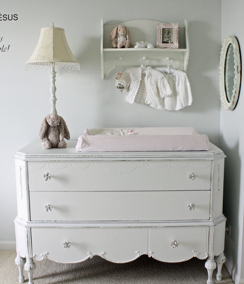 Wall Mounted Changing Table Nursery Eclectic with Baseboard Carpet Changing Table