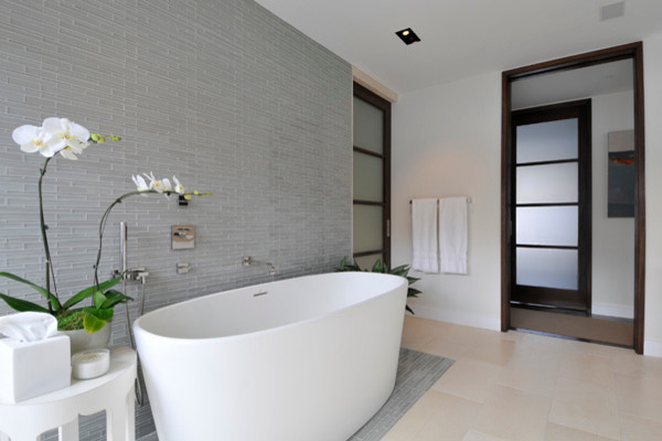 Wall Mounted Media Cabinet Bathroom Contemporary with Artistic Tile Glass Mosaics