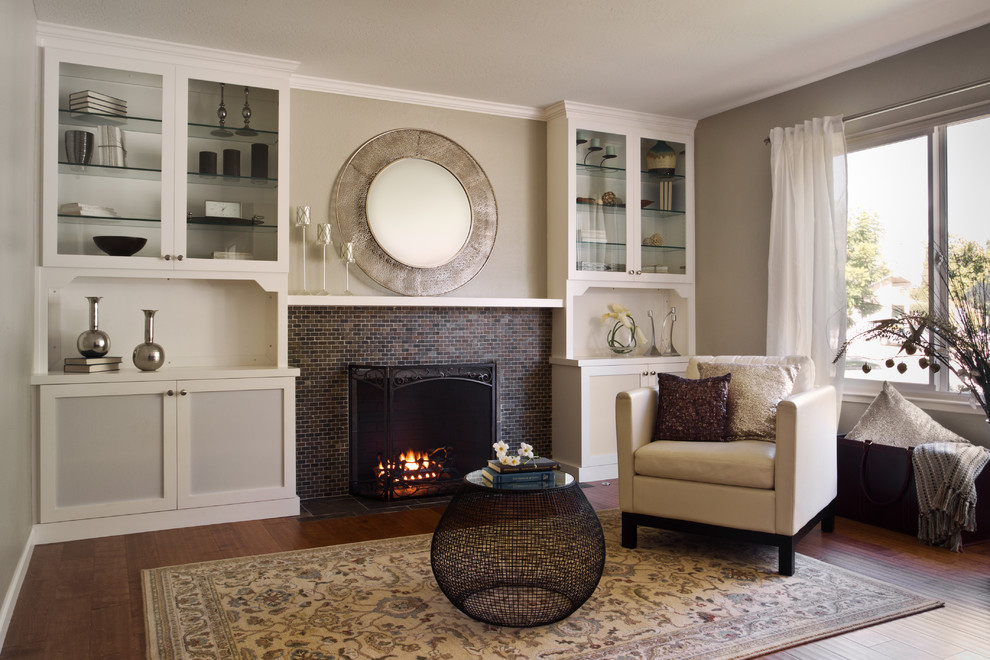 Wall Mounted Media Console Family Room Contemporary with None 