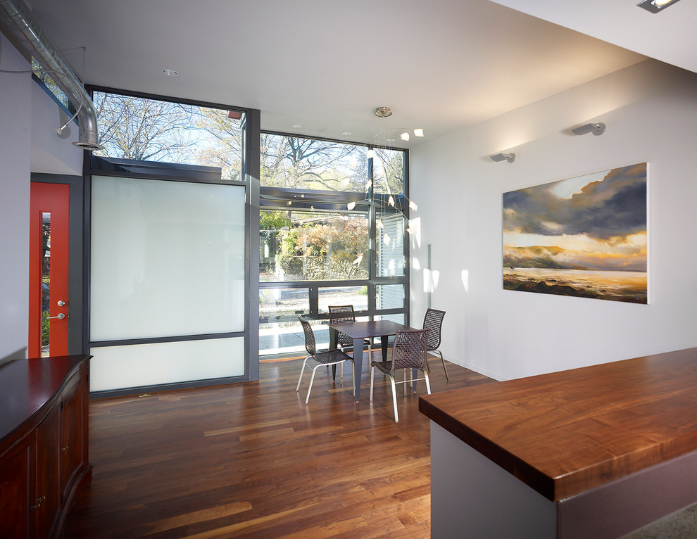 Wall Wash Lighting Dining Room Modern with Chandelier Dining Area Exposed