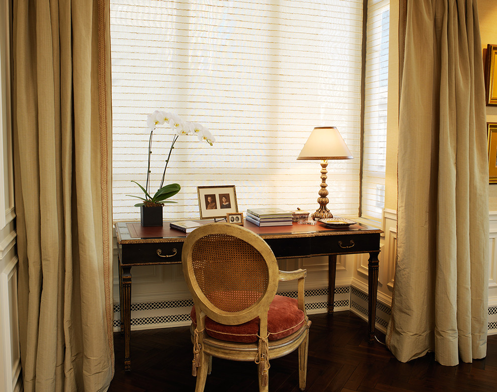 Walnut Writing Desk Living Room Traditional with Alcove Bay Windows Conrad